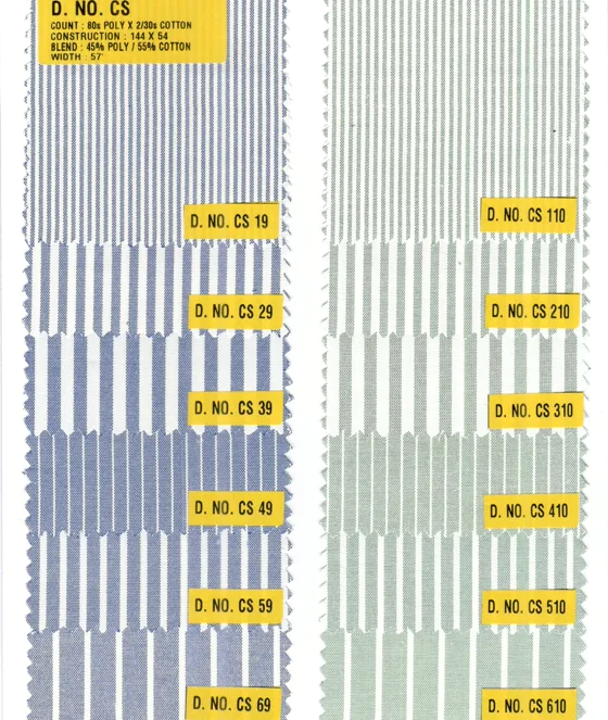 CS yarn-dyed stripe shirting
